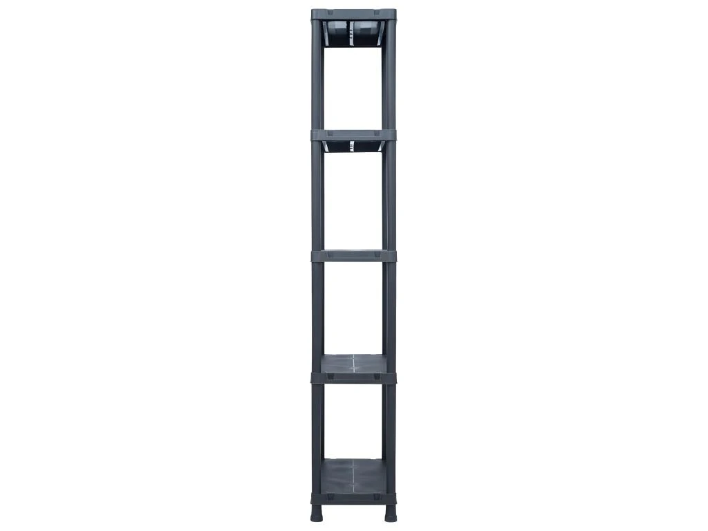 Étagères De Rangement 5 Pièces 125 Kg 60 X 30 X 180 Cm Plastique Noir 02_0000673 – Image 4