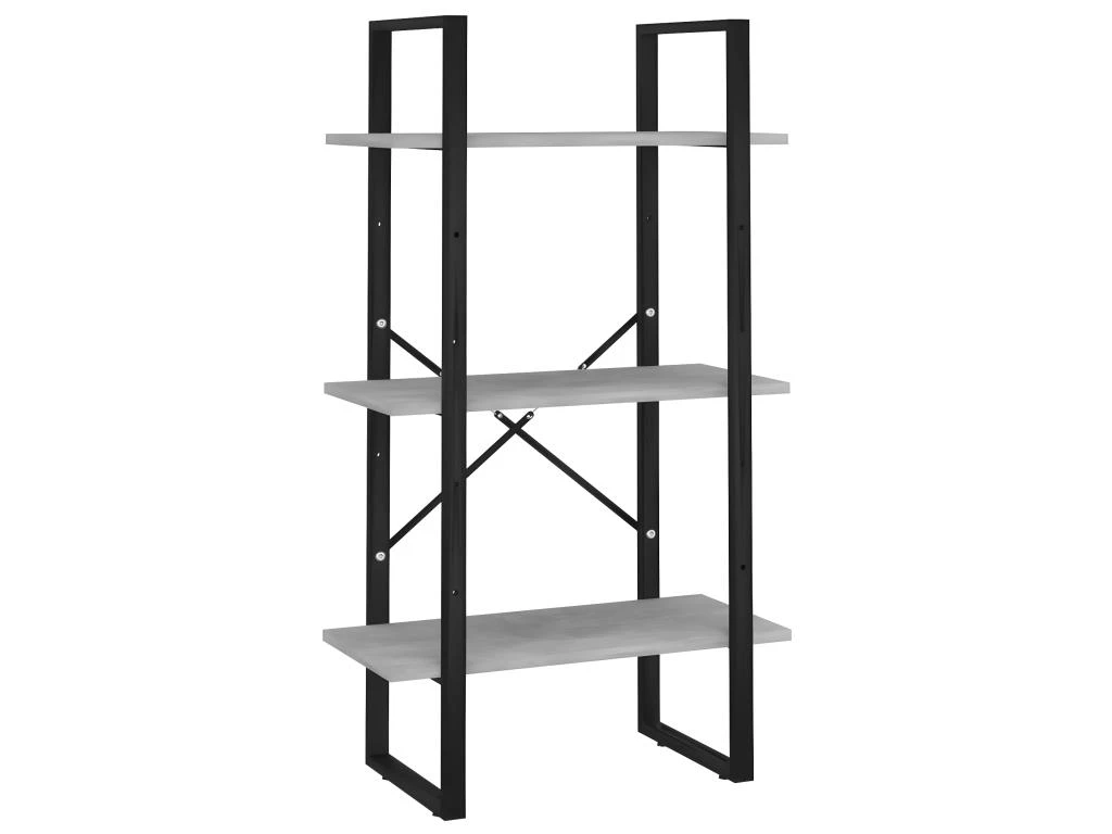 Étagère De Rangement 60 X 30 X 105 Cm Aggloméré Gris 02_0000631