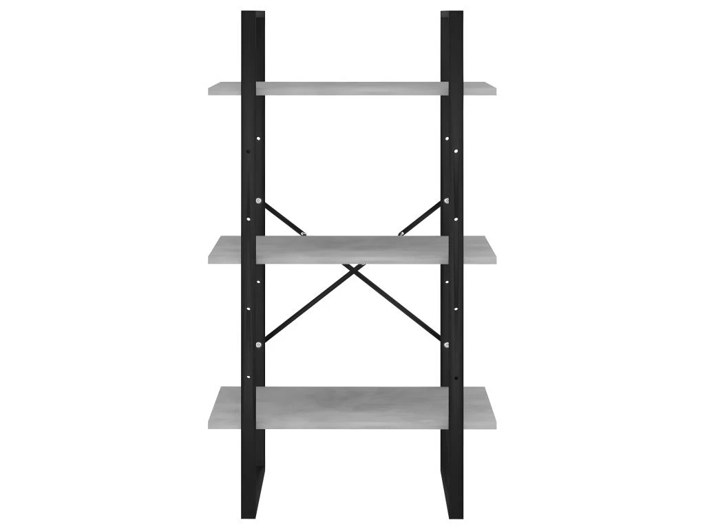 Étagère De Rangement 60 X 30 X 105 Cm Aggloméré Gris 02_0000631 – Image 2