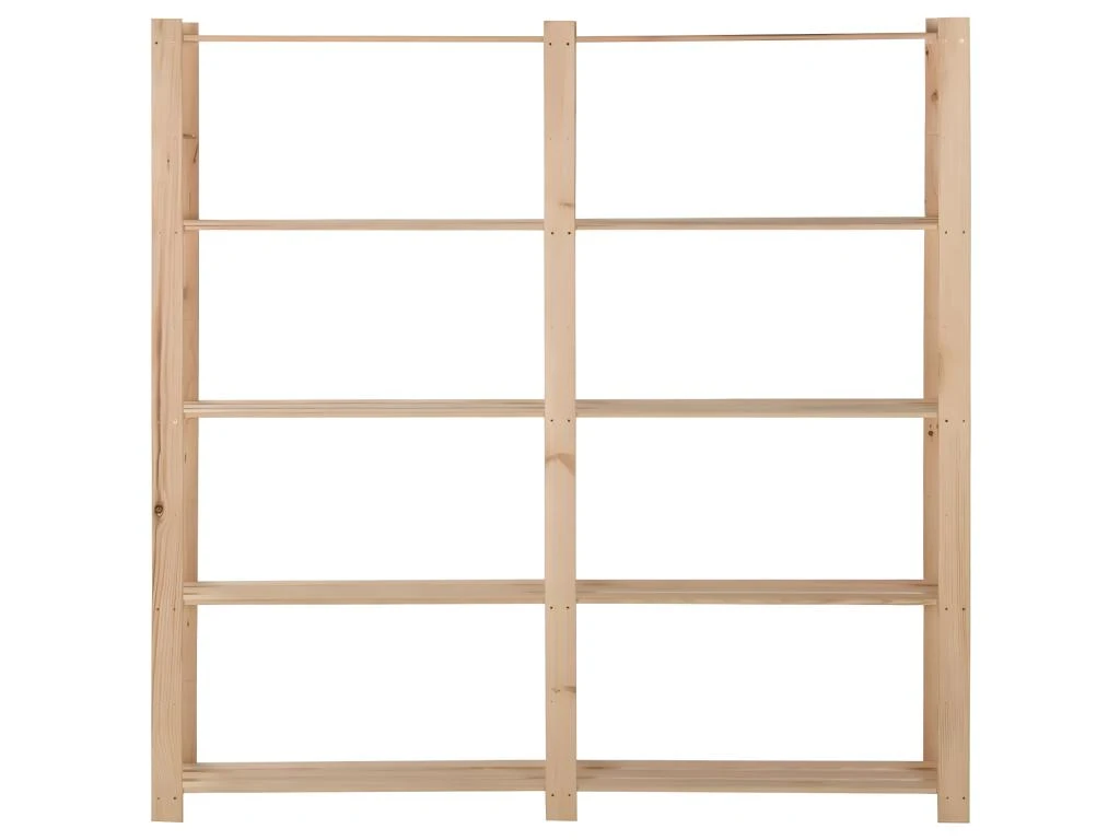 Étagère De Stockage 5 Niveaux 170 X 28,5 X 170 Cm Bois De Pin Massif 02_0000659 – Image 2