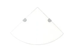 Étagère Armoire Meuble Design De Coin + Supports Chromés Verre Transparent 35 X 35 Cm 2702218/2