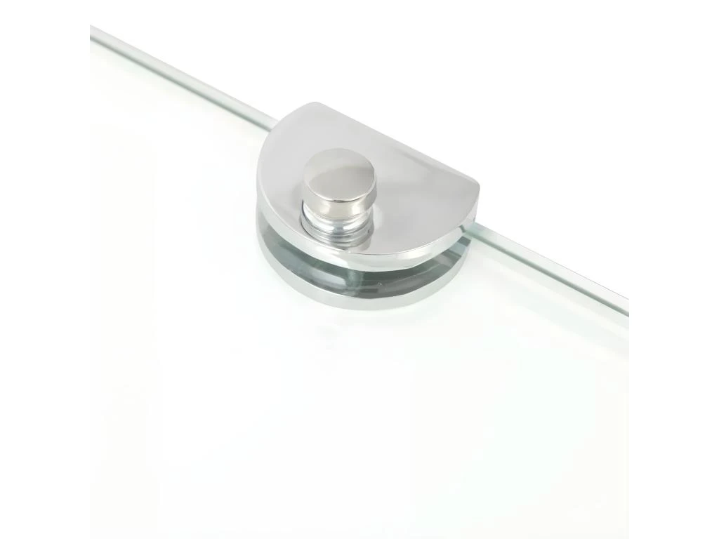 Étagère Armoire Meuble Design De Coin + Supports Chromés Verre Transparent 35 X 35 Cm 2702218/2 – Image 5