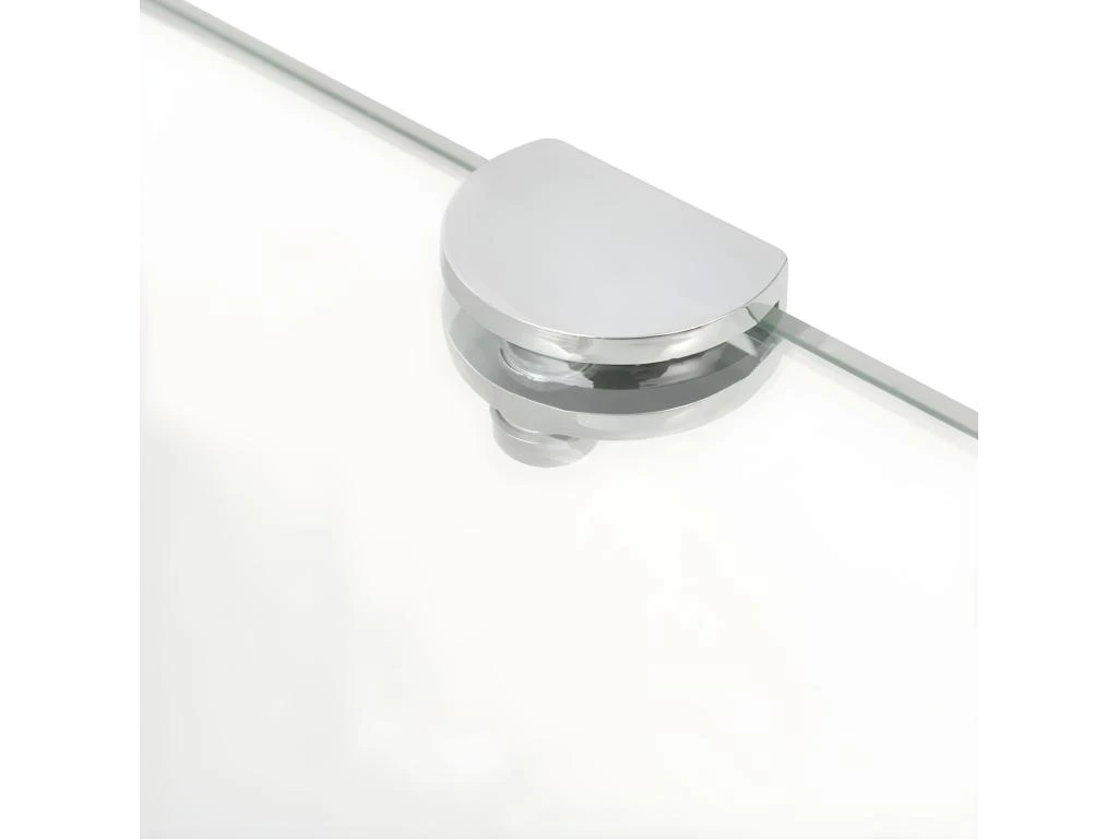 Étagère Armoire Meuble Design De Coin Et Supports Chromés Verre Transparent 45x45 Cm 2702219/2 – Image 4