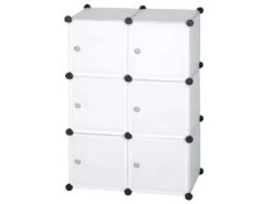 Armoire DIY Avec Porte En Plastique 6 Portes Blanc 19_0000378