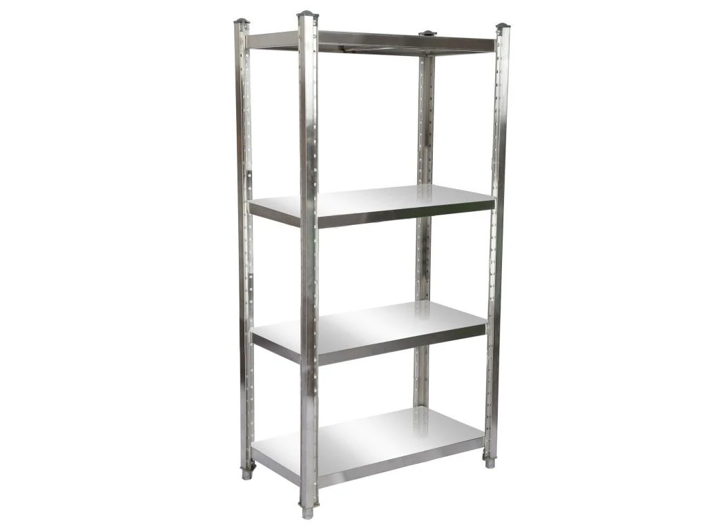 Étagères En Acier Affiné 4 Surfaces De Rangement Meuble Cuisine 155 Cm Acier Inoxydable 16_0000507