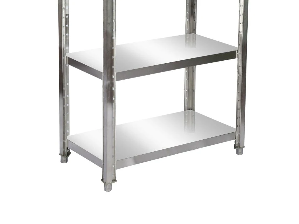 Étagères En Acier Affiné 4 Surfaces De Rangement Meuble Cuisine 155 Cm Acier Inoxydable 16_0000507 – Image 2