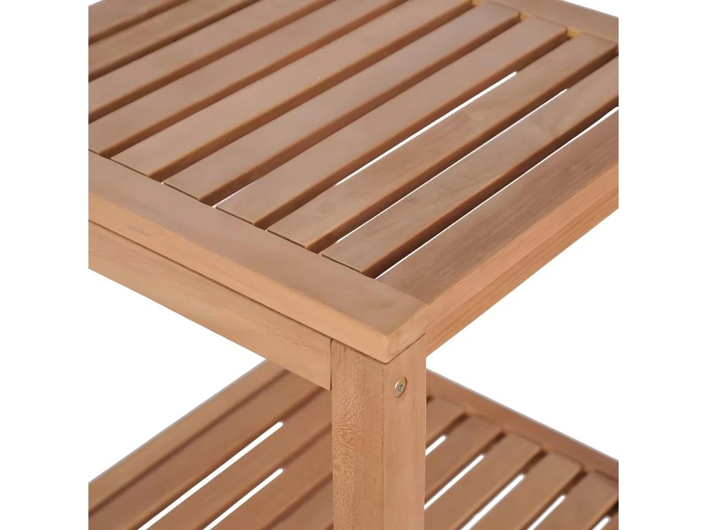 Étagère Armoire Meuble Design étagère De Salle De Bain 4 Niveaux Teck Massif 165 Cm 2702058/2 – Image 4