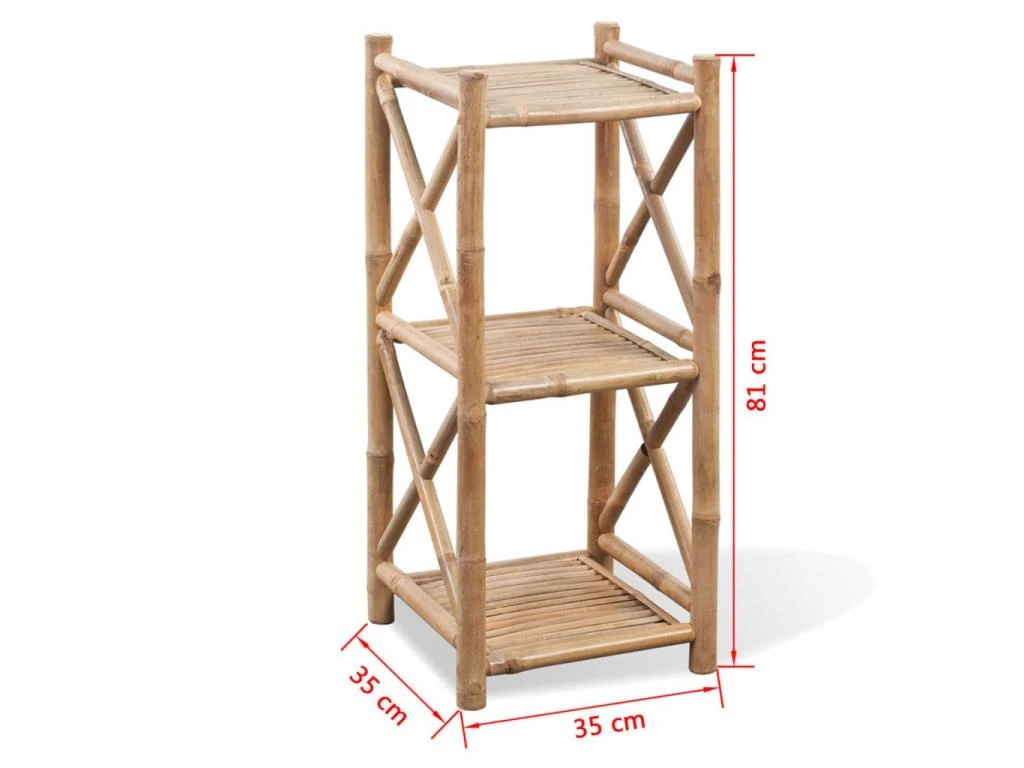 Étagère Armoire Meuble Design à 3 Paliers En Bambou 2702010/2 – Image 5