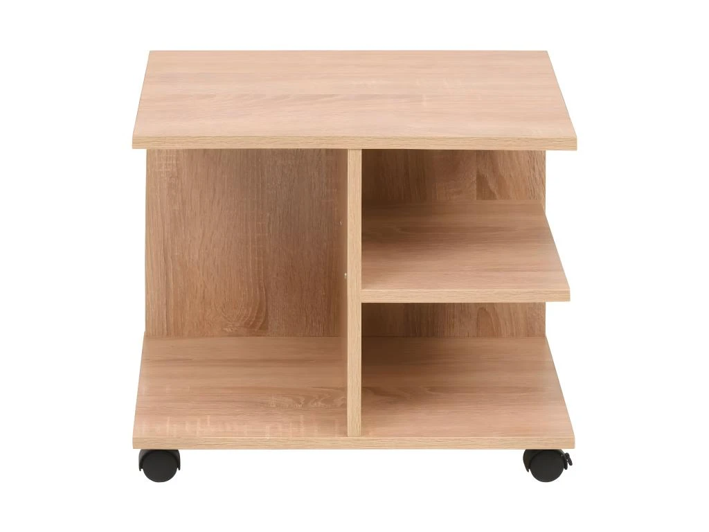 Étagère Armoire Meuble Design étagère à Roulettes 50 Cm Chêne Marron 2702036/2 – Image 2