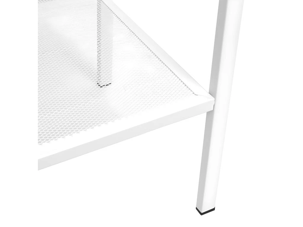 Étagère Armoire Meuble Design Bibliothèque échelle 4 Niveaux Métal Blanc 2702039/2 – Image 5