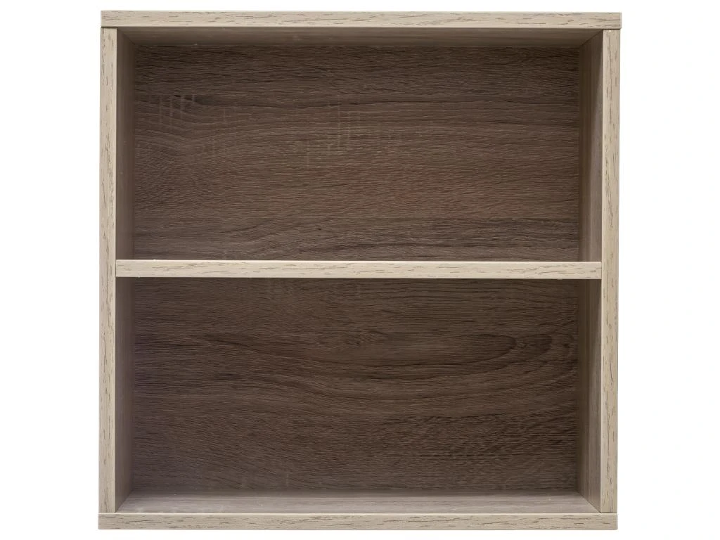 Meuble Etagère Murale 2 Cases De Rangement 36.5 X 30 Cm Effet Bois Naturel – Image 2