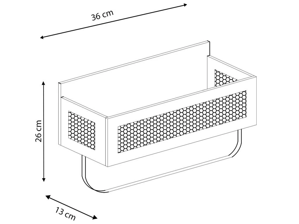 Étagère Murale Peru Avec Tringle à Vêtements, Rotin Naturel – Image 4