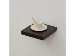 Set De 2 Etagères Murales Modernes Bois Marron 3,8x25x25