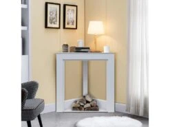 Cadre Décoratif Pour Cheminée En Bois Blanc Classique