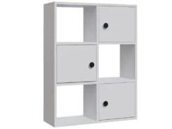 Étagère Pour Livres 100% Panneaux De Particules Couleur Blanc 72x25x93