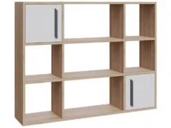 Étagère Pour Livres 100% Panneaux De Particules Couleur Chêne Blanc. 120x25x93,6