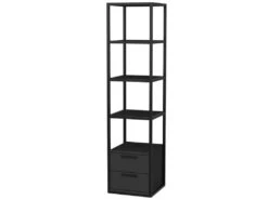 Étagère Pour Livres 100% Panneaux De Particules Couleur Noir Anthracite 39x39x160
