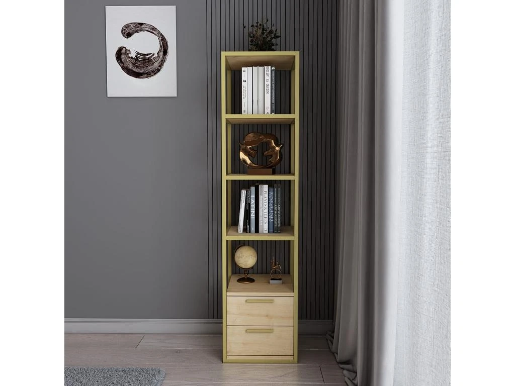 Étagère Pour Livres 100% Panneaux De Particules Couleur Or Chêne. 39x39x160 – Image 4