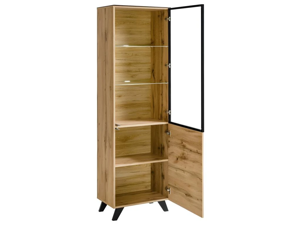 VITRINE - ARGENTIER - VAISSELIER Petit Modèle TINO + LED. Meuble Déco Type Scandinave, Design Pour Votre Salon. – Image 2