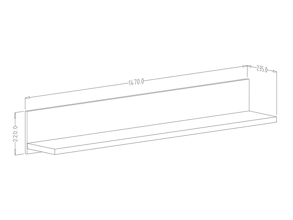 Etagère Design 150cm Collection DARWIN. Effet épicéa. – Image 3