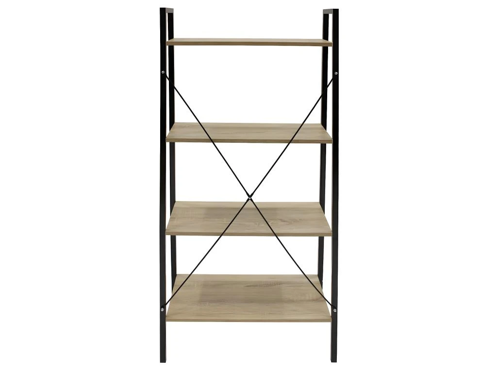 DARA - Etagère 4 Plateaux Métal Et Aspect Bois – Image 3