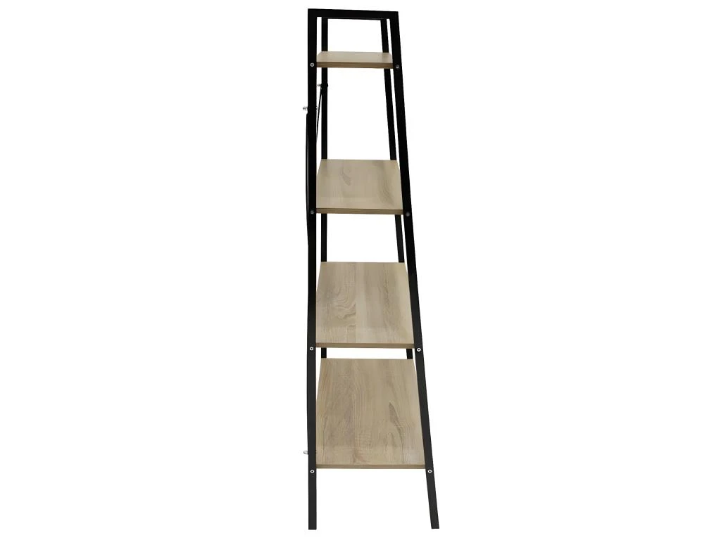 DARA - Etagère 4 Plateaux Métal Et Aspect Bois – Image 4