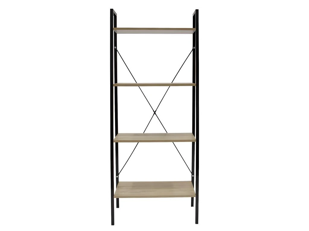 DARA - Etagère 4 Plateaux Métal Et Aspect Bois – Image 5