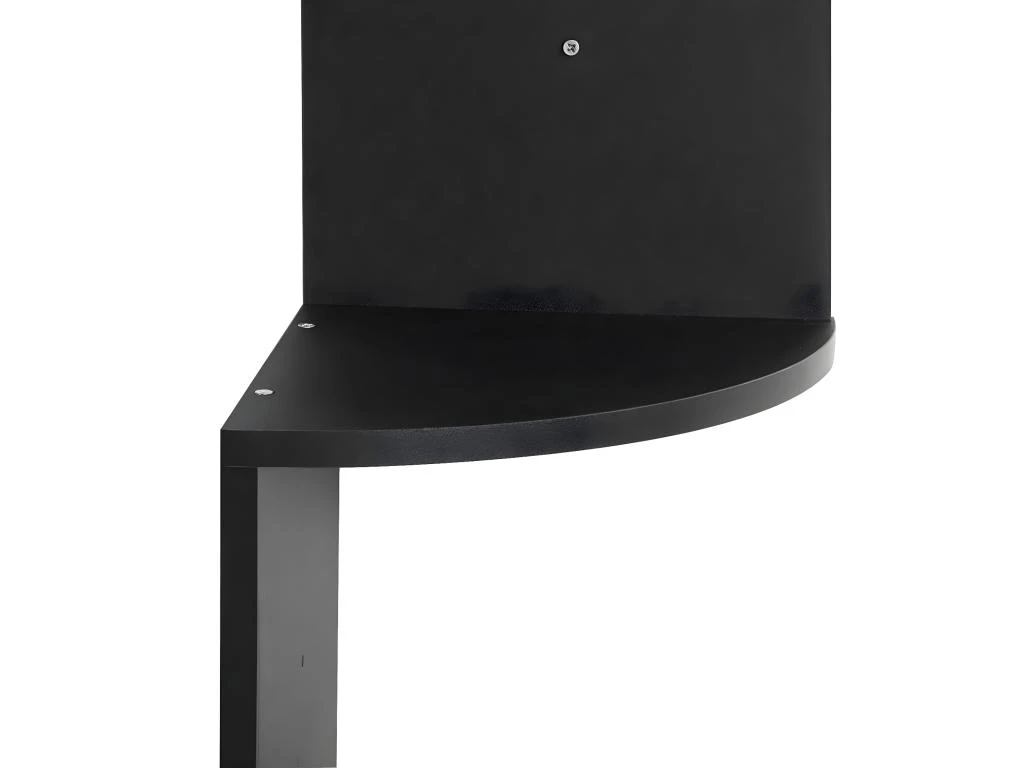 Étagères Flottantes Étagères D'angle En Bois De Rangement En Forme De S Noir 19_0000564 – Image 3