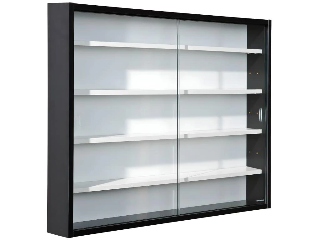 COLLECT - Vitrine Murale 5 Compartiments Noire Et Blanche