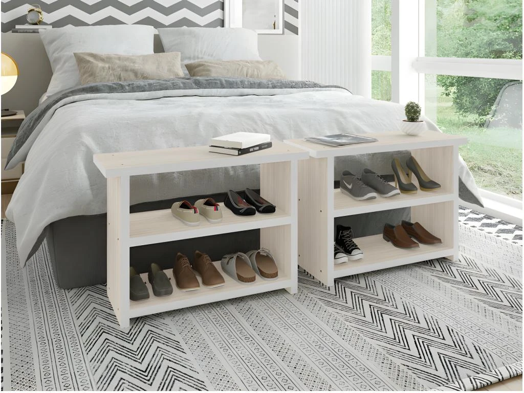 Etagère Multifonctions Largeur 68 Cm Chêne Clair – Image 3