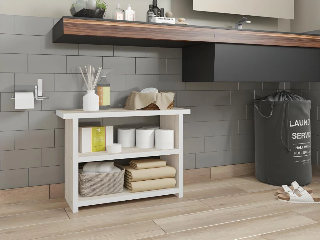 Etagère Multifonctions Largeur 68 Cm Chêne Clair – Image 4