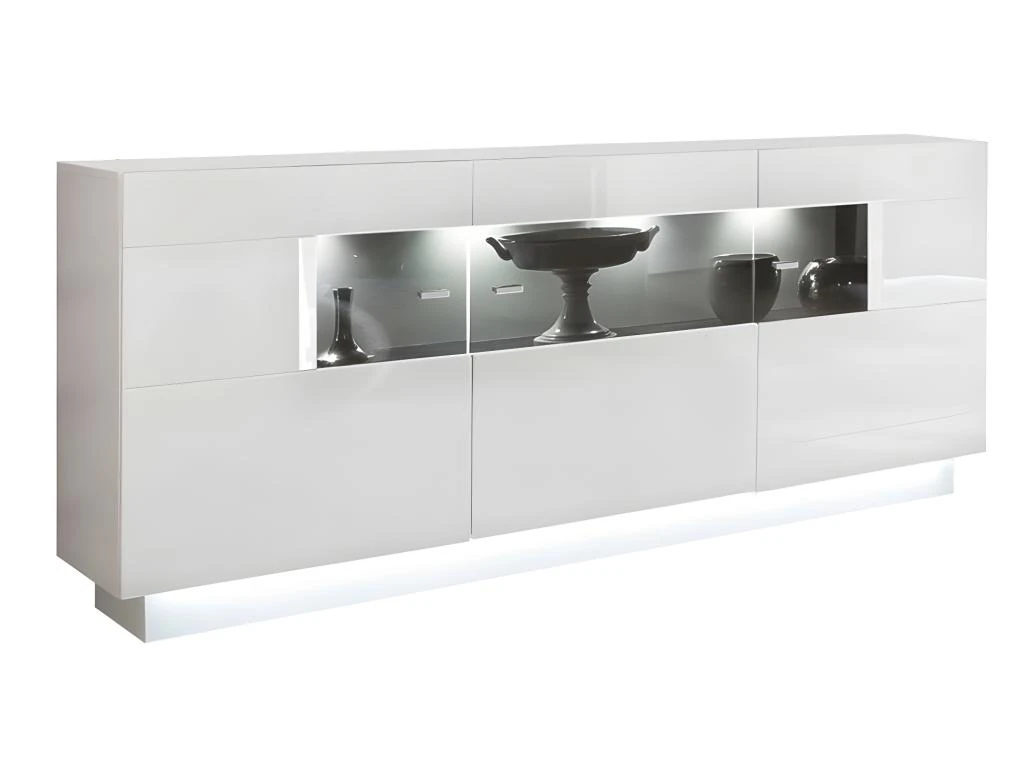 Ensemble Mur TV + Buffet - MDF - Blanc - Séjour Lumineux BLAKE – Image 6