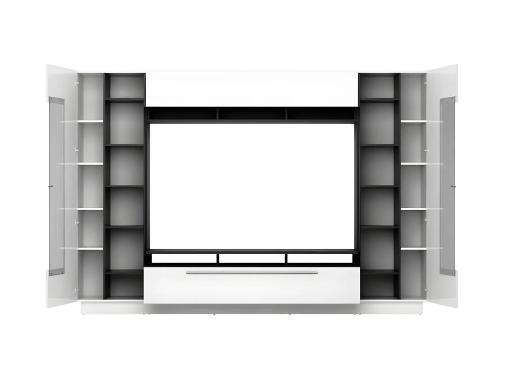 Ensemble Mur TV + Buffet - MDF - Blanc - Séjour Lumineux BLAKE – Image 4