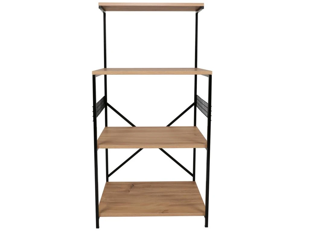 Meuble Polyvalent, 100% Aggloméré Plaqué Mélaminé, Coloris Noir Pin 60x124x45