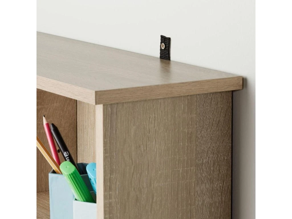 Armoire étagère Bibliothèque Rangement CD / DVD Meuble De Rangement 136,5 Cm Marron 08_0000232 – Image 4