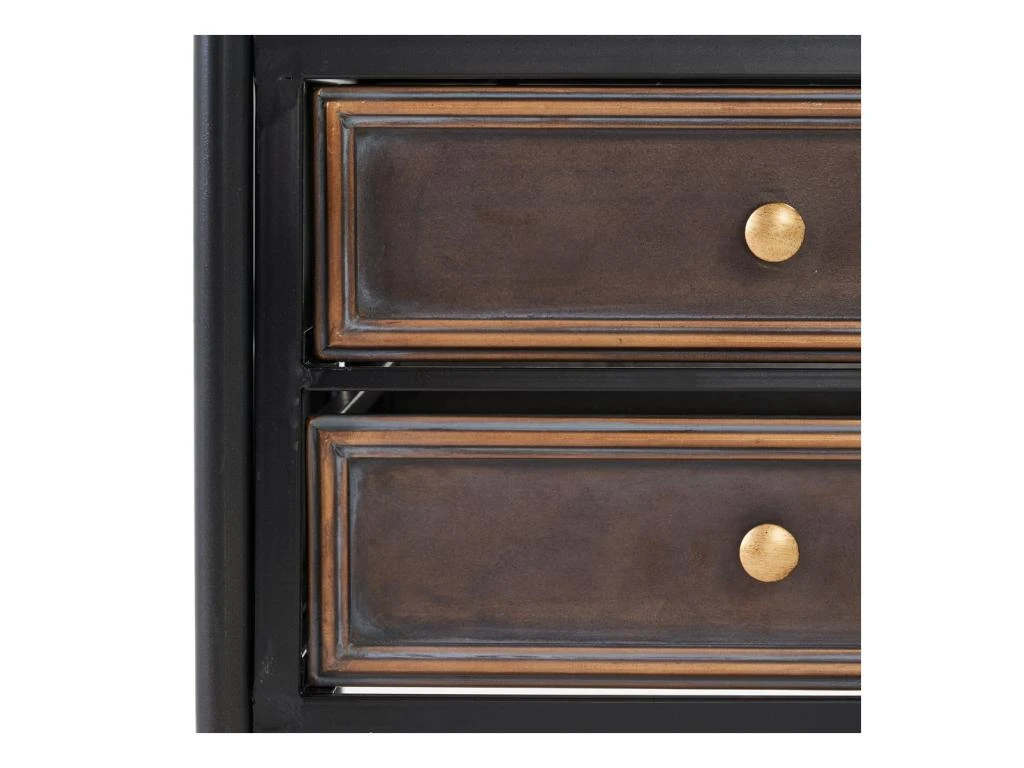 Etagère 4 Niches 4 Tiroirs Noir/Métal - AZZARI – Image 5