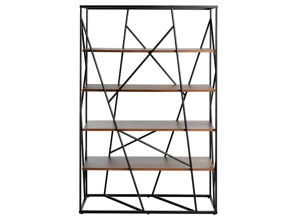 Étagère En Acier Noir Et Bois De Noyer 3103 ANGEL CERDA – Image 2