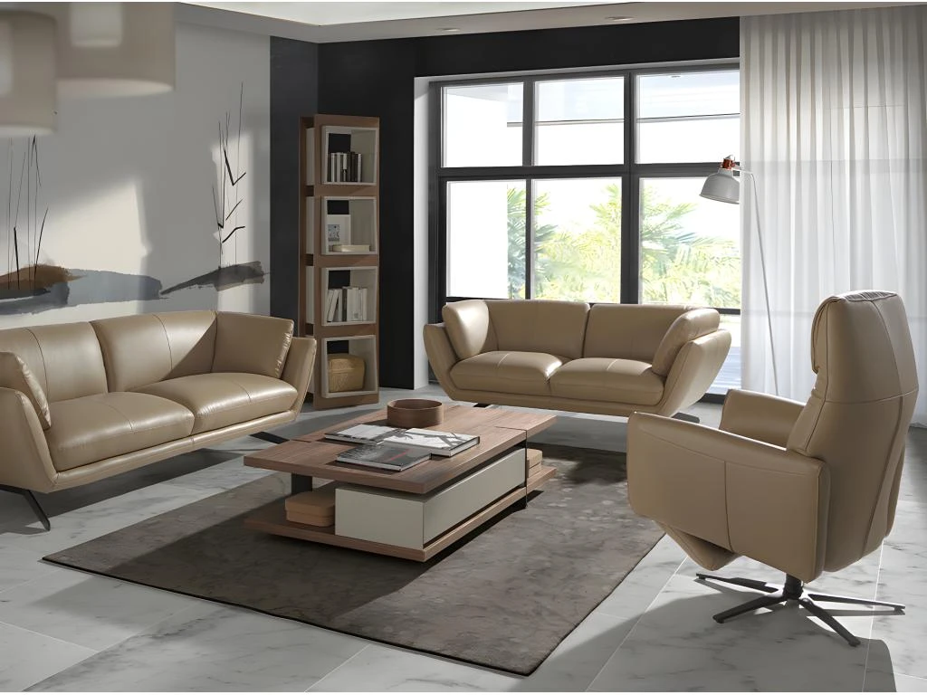 Étagère De Noyer Et Cubes Gris 3027 ANGEL CERDA – Image 4