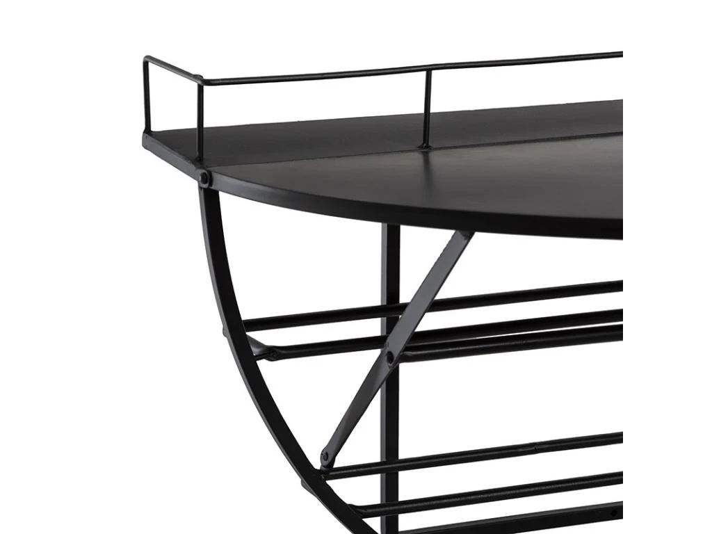 Étagère Murale Métal Bouteilles 68x41 Atmosphera - Noir – Image 2