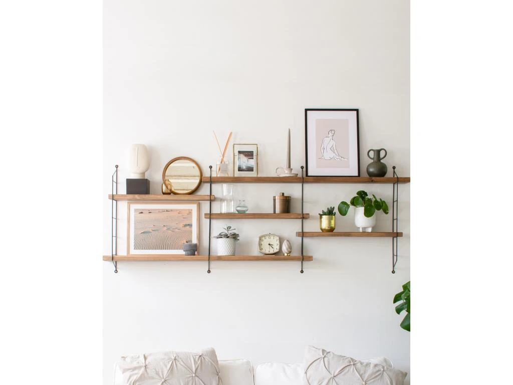 Etagère En Bois De Couleur Marron – Image 2