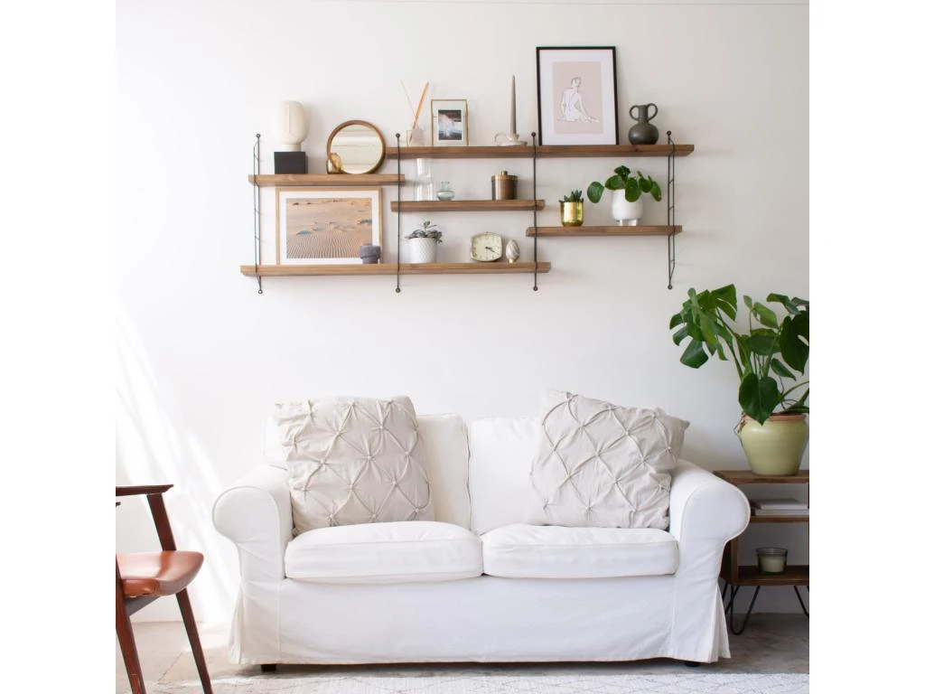 Etagère En Bois De Couleur Marron – Image 3