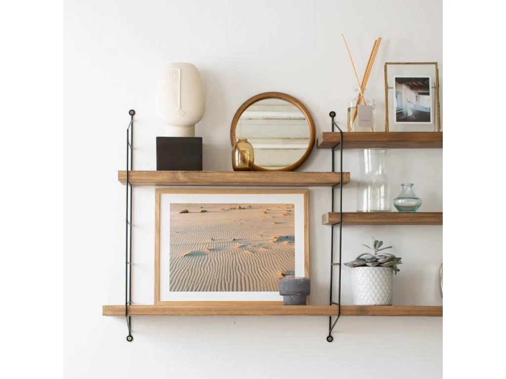 Etagère En Bois De Couleur Marron – Image 4