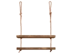 Etagère En Bois De Couleur Marron Vielli 2 étages 70 Cm