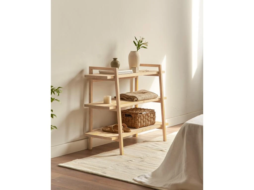 Etagère D’entrée En Bois D’épicéa En Couleur Beige – Image 3