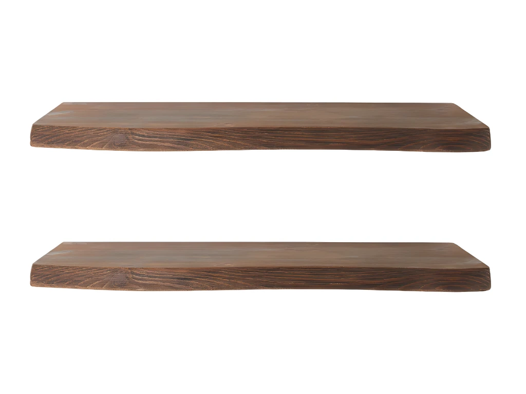 Étagère 2 Pièces En Bois En Couleur Marron 120 Cm