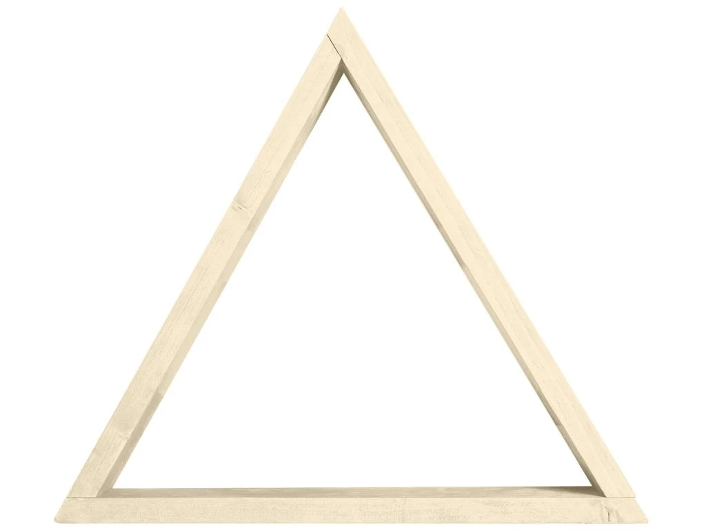 Etagère Triangulaire En Bois D'épicéa Massif De Couleur Beige 40 Cm