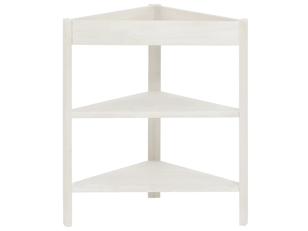 Etagère D'angle En Bois De Couleur Blanc