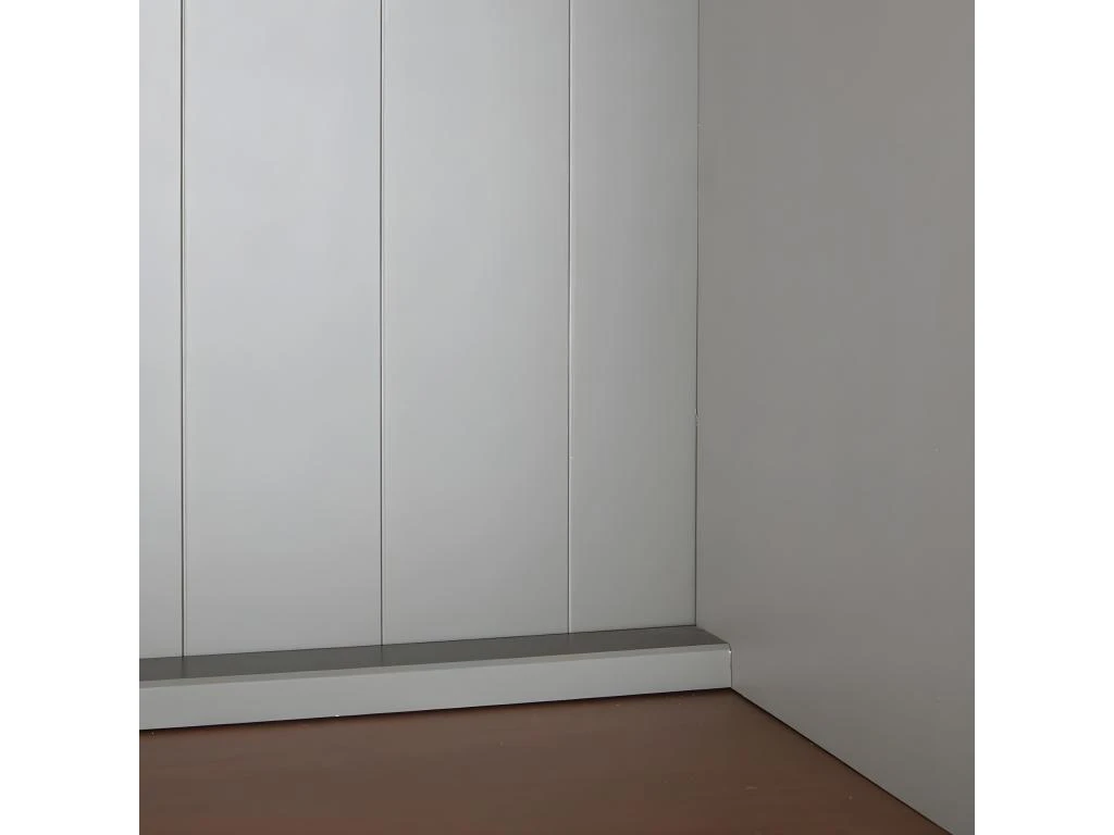 MELINA - Buffet Vaisselier 4 Portes 2 Tiroirs Coloris Gris – Image 4