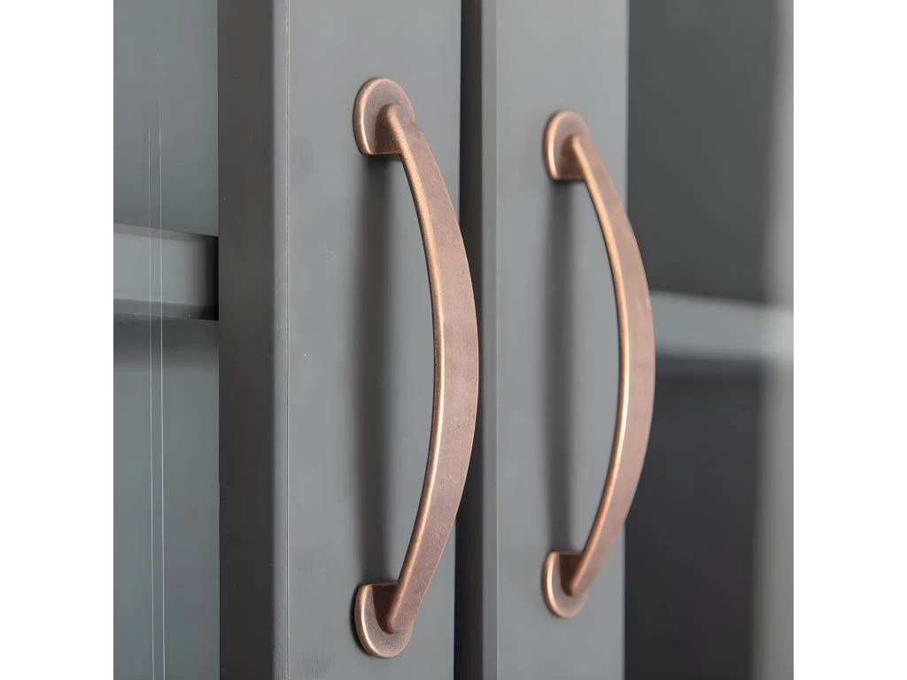 MELINA - Buffet Vaisselier 4 Portes 2 Tiroirs Coloris Gris – Image 5