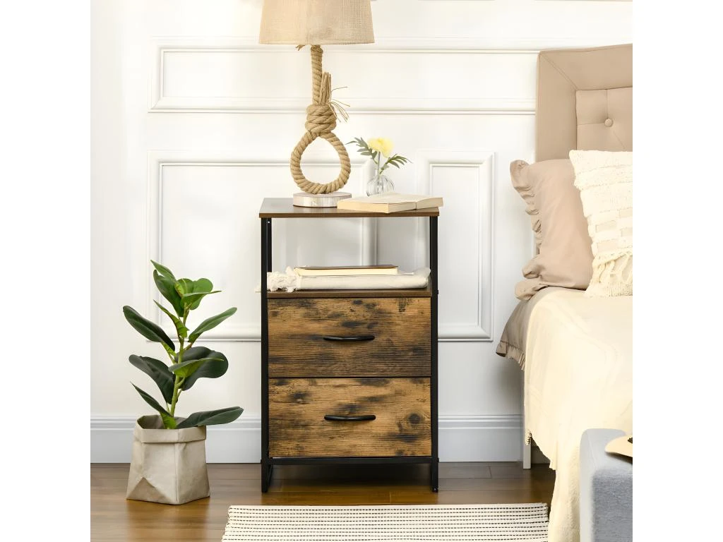 Meuble De Rangement Industriel ALICANTE Bois Et Noir – Image 4